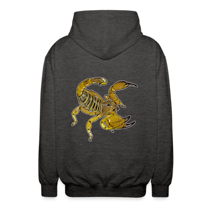 Unisex Zip-Hoodie Scorpio maurus palmatus - Anthrazit
