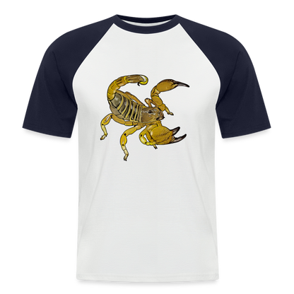 Männer Baseball T-Shirt Scorpio maurus palmatus - Weiß/Navy