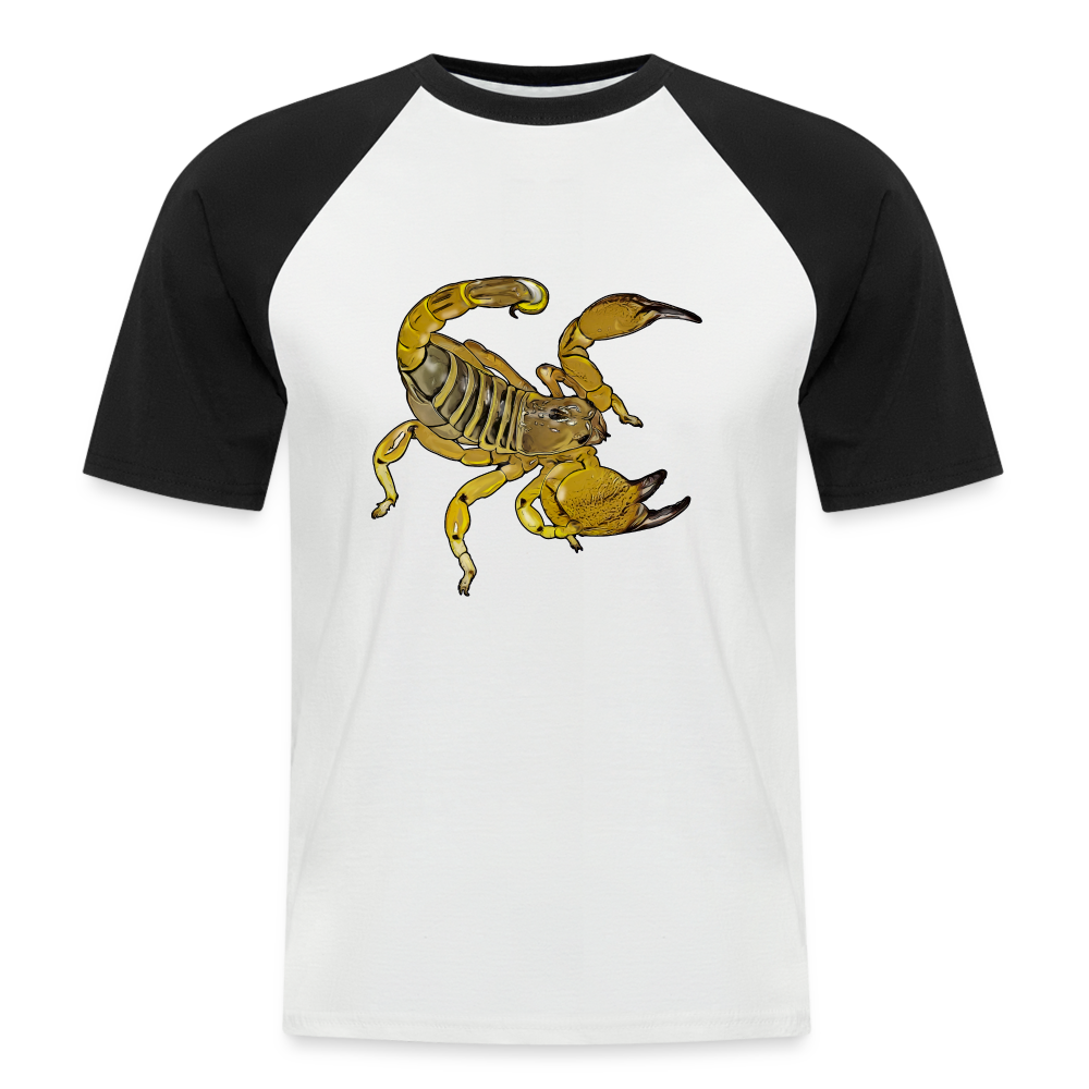 Männer Baseball T-Shirt Scorpio maurus palmatus - Weiß/Schwarz