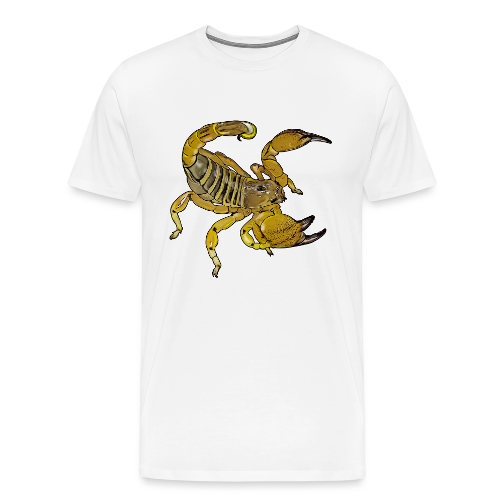 Männer Basic T-Shirt Scorpio maurus palmatus - weiß