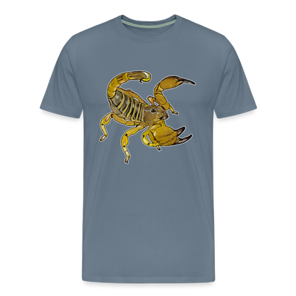 Männer Basic T-Shirt Scorpio maurus palmatus - Blaugrau