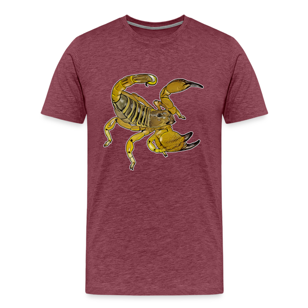 Männer Basic T-Shirt Scorpio maurus palmatus - Bordeauxrot meliert