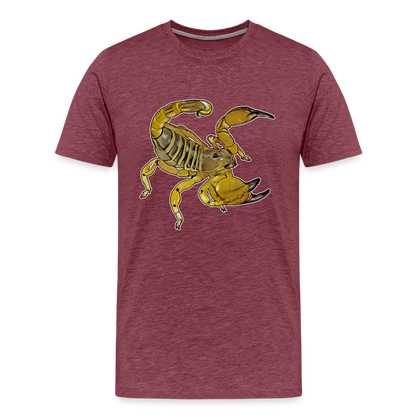 Männer Basic T-Shirt Scorpio maurus palmatus - Bordeauxrot meliert