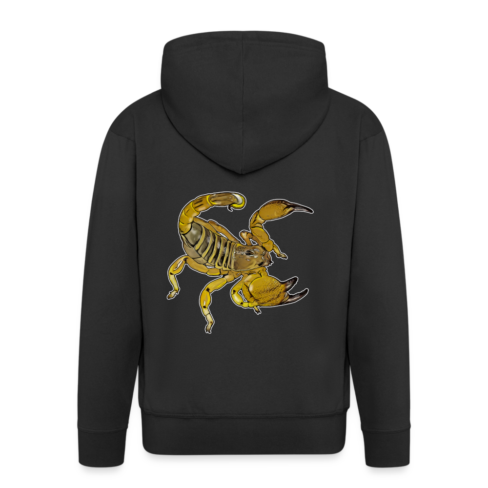 Männer Zip-Hoodie Scorpio maurus palmatus - Schwarz