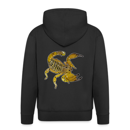 Männer Zip-Hoodie Scorpio maurus palmatus - Schwarz