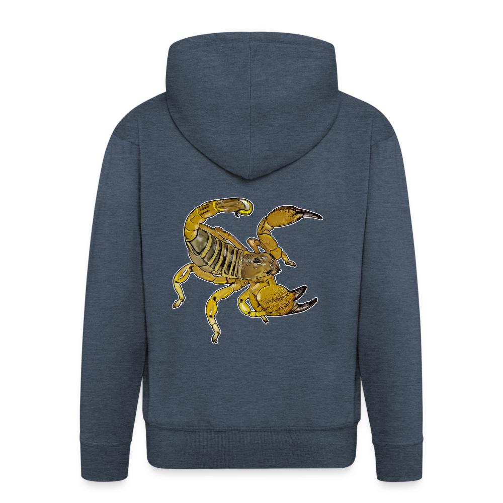 Männer Zip-Hoodie Scorpio maurus palmatus - Jeansblau