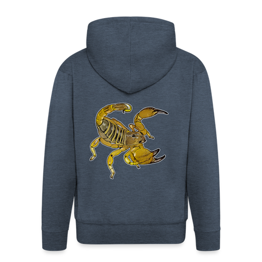 Männer Zip-Hoodie Scorpio maurus palmatus - Jeansblau