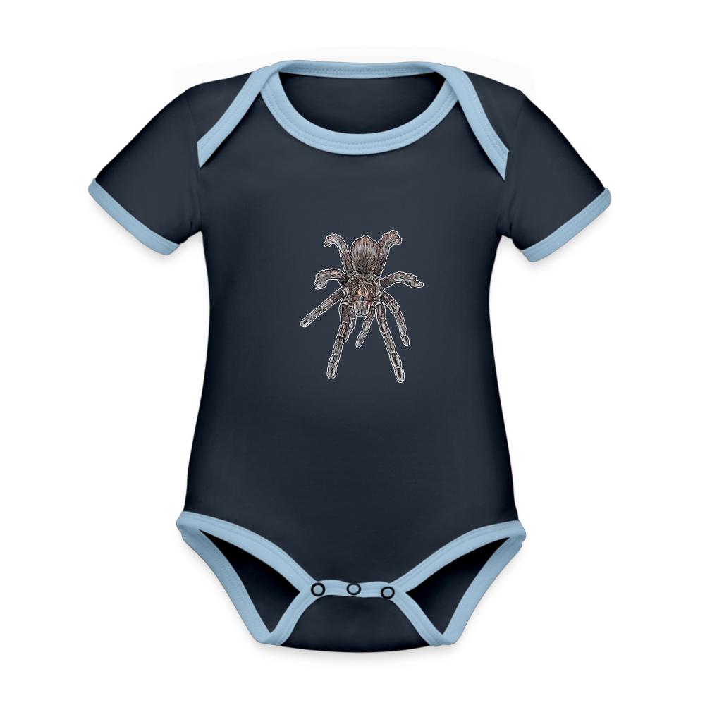 Baby Kontrastbody kurz Pamphobeteus sp Machala juvenile - Navy/Himmelblau