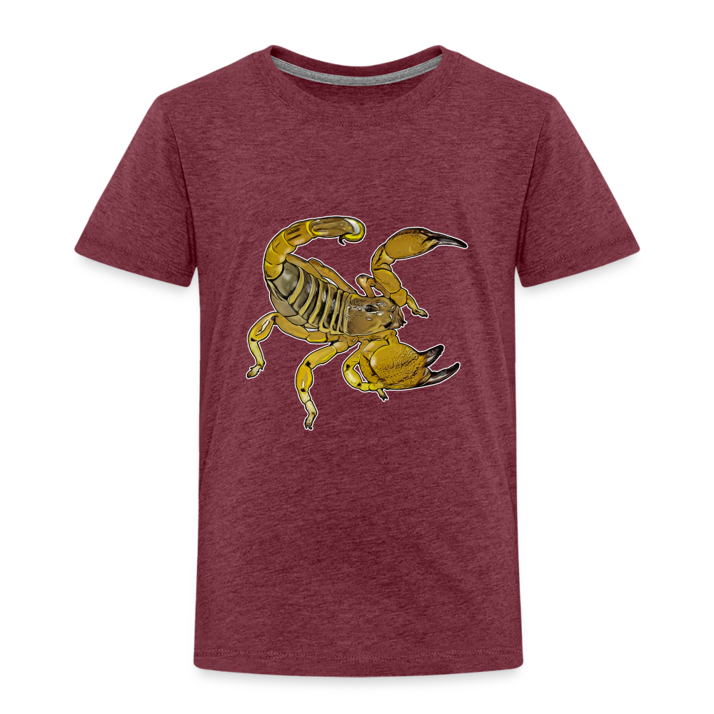Kinder Basic T-Shirt Scorpio maurus palmatus - Bordeauxrot meliert