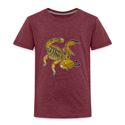 Kinder Basic T-Shirt Scorpio maurus palmatus - Bordeauxrot meliert
