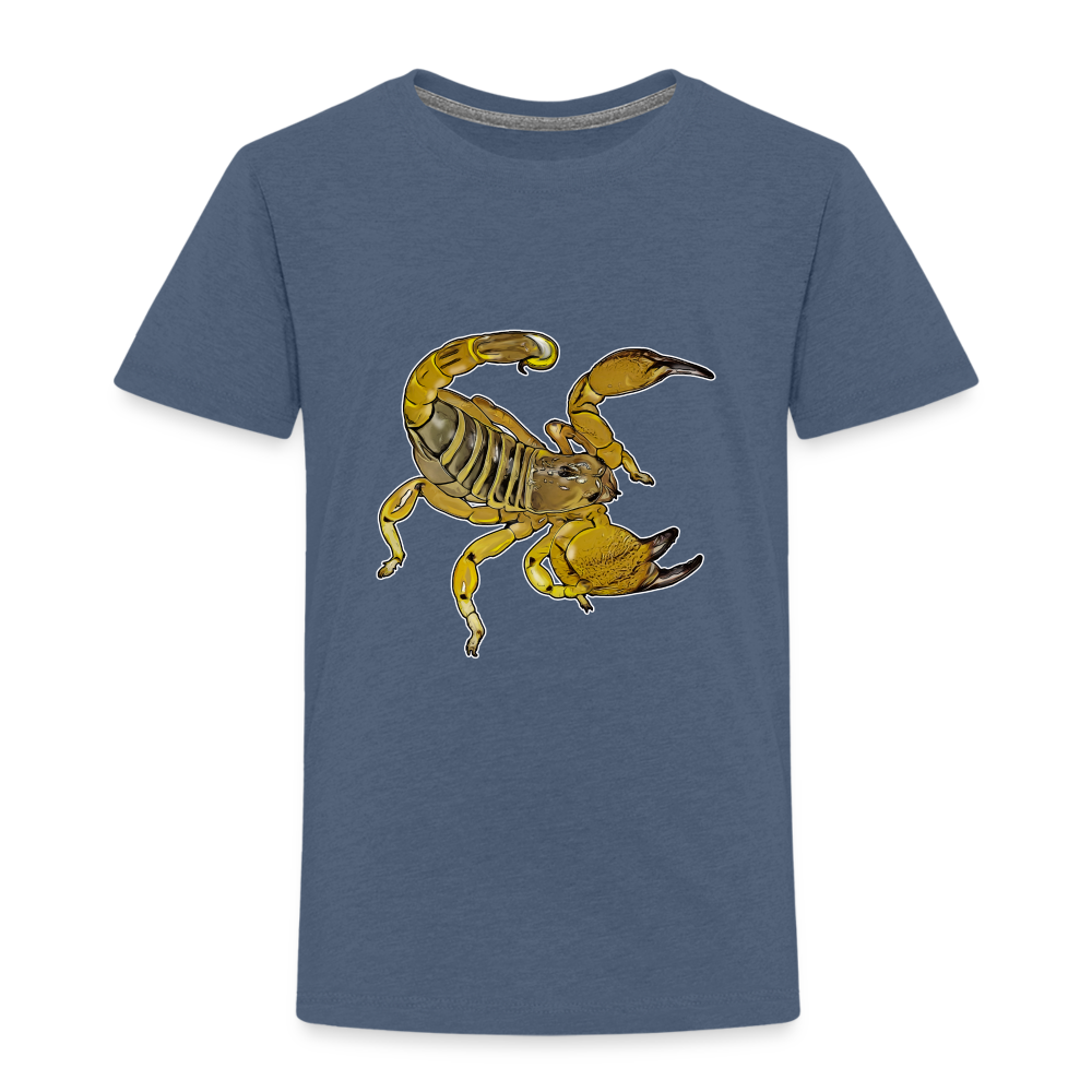 Kinder Basic T-Shirt Scorpio maurus palmatus - Blau meliert