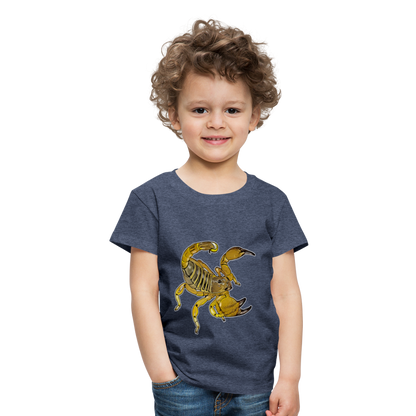 Kinder Basic T-Shirt Scorpio maurus palmatus - Blau meliert
