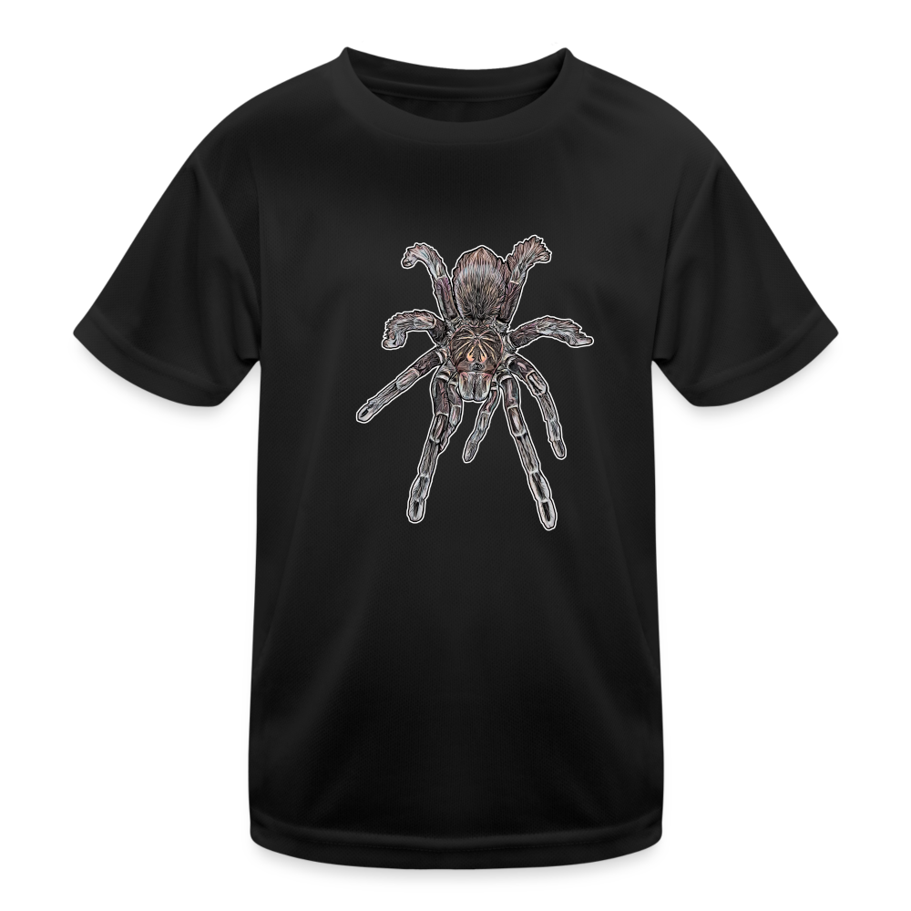 Kinder Funktions-T-Shirt Pamphobeteus sp Machala juvenile - Schwarz