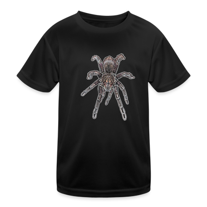 Kinder Funktions-T-Shirt Pamphobeteus sp Machala juvenile - Schwarz