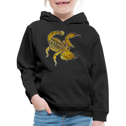 Kinder Hoodie Scorpio maurus palmatus - Schwarz