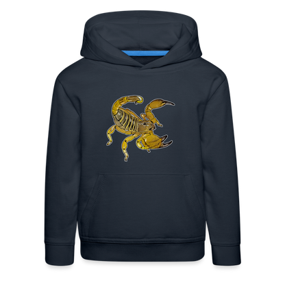 Kinder Hoodie Scorpio maurus palmatus - Navy