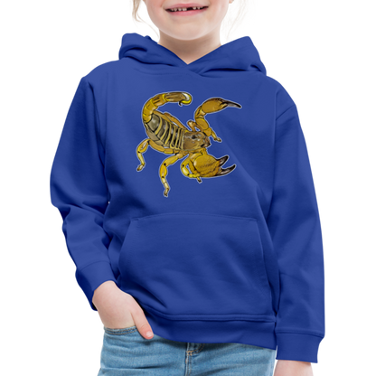 Kinder Hoodie Scorpio maurus palmatus - Royalblau