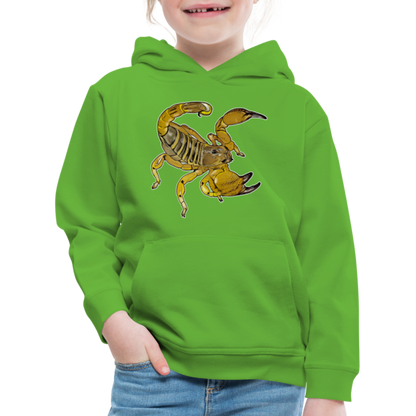 Kinder Hoodie Scorpio maurus palmatus - Hellgrün