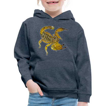 Kinder Hoodie Scorpio maurus palmatus - Jeansblau