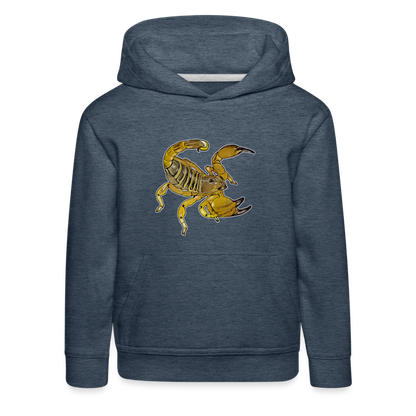 Kinder Hoodie Scorpio maurus palmatus - Jeansblau
