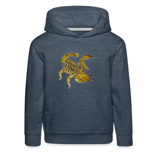 Kinder Hoodie Scorpio maurus palmatus - Jeansblau