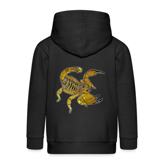 Kinder/ Teenager Zip-Hoodie Scorpio maurus palmatus - Schwarz