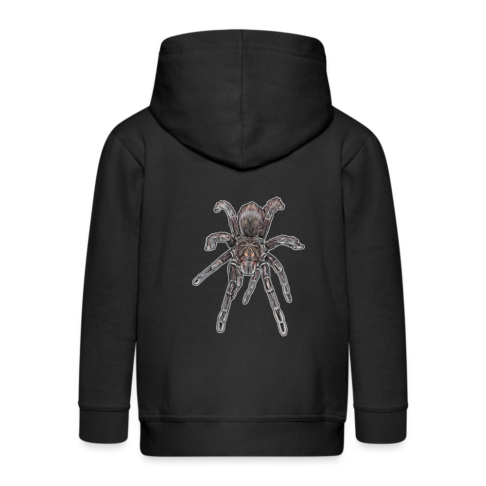 Kinder/ Teenager Zip-Hoodie Pamphobeteus sp Machala juvenile - Schwarz