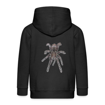 Kinder/ Teenager Zip-Hoodie Pamphobeteus sp Machala juvenile - Schwarz