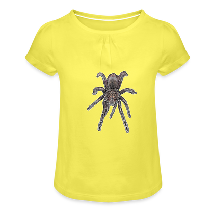 Mädchen-T-Shirt mit Raffungen Pamphobeteus sp Machala juvenile - Gelb