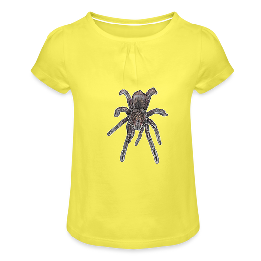 Mädchen-T-Shirt mit Raffungen Pamphobeteus sp Machala juvenile - Gelb