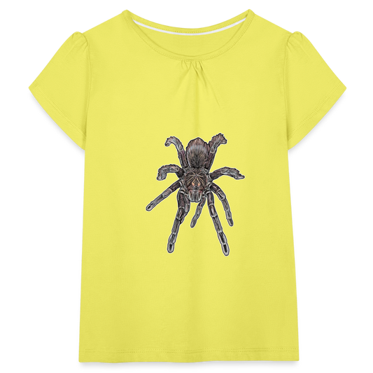 Mädchen-T-Shirt mit Raffungen Pamphobeteus sp Machala juvenile - Gelb