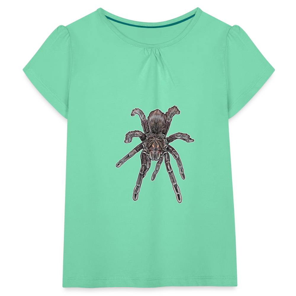 Mädchen-T-Shirt mit Raffungen Pamphobeteus sp Machala juvenile - Mintgrün