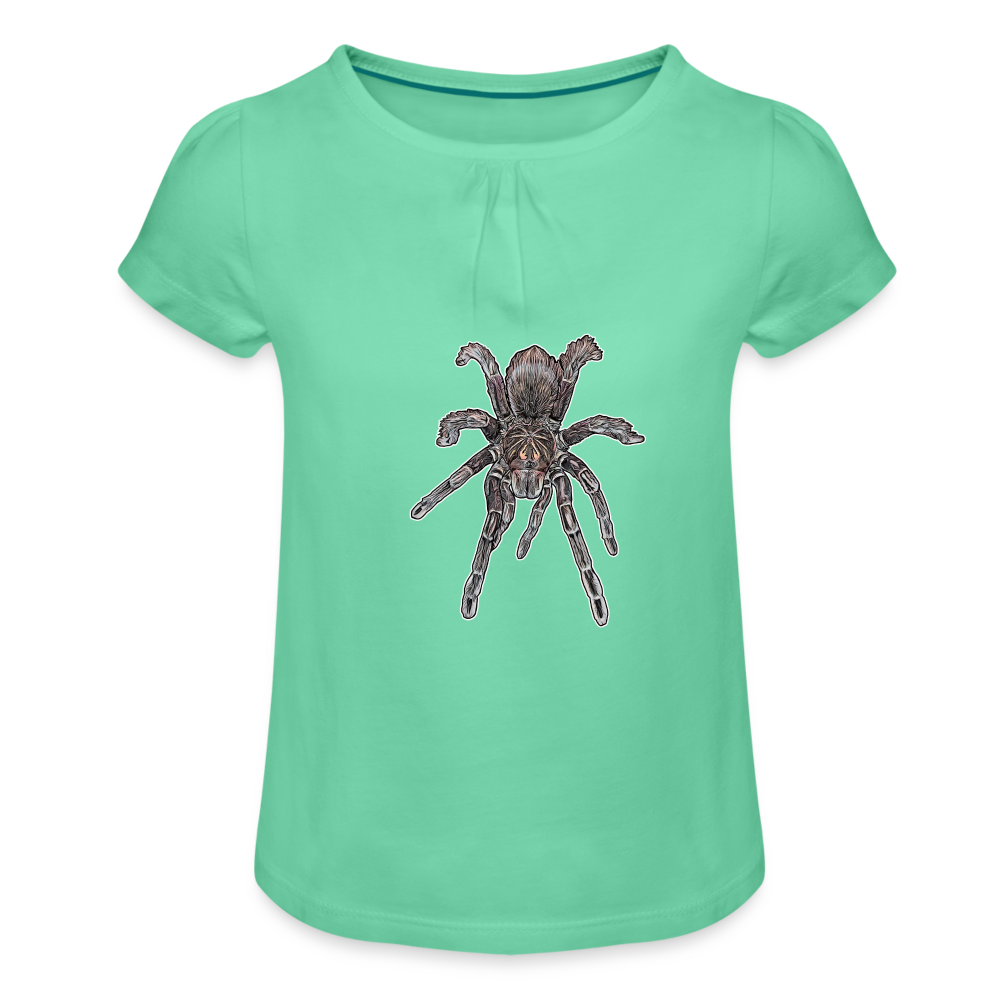 Mädchen-T-Shirt mit Raffungen Pamphobeteus sp Machala juvenile - Mintgrün