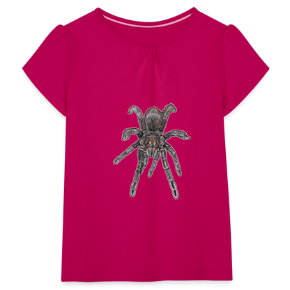 Mädchen-T-Shirt mit Raffungen Pamphobeteus sp Machala juvenile - Fuchsia