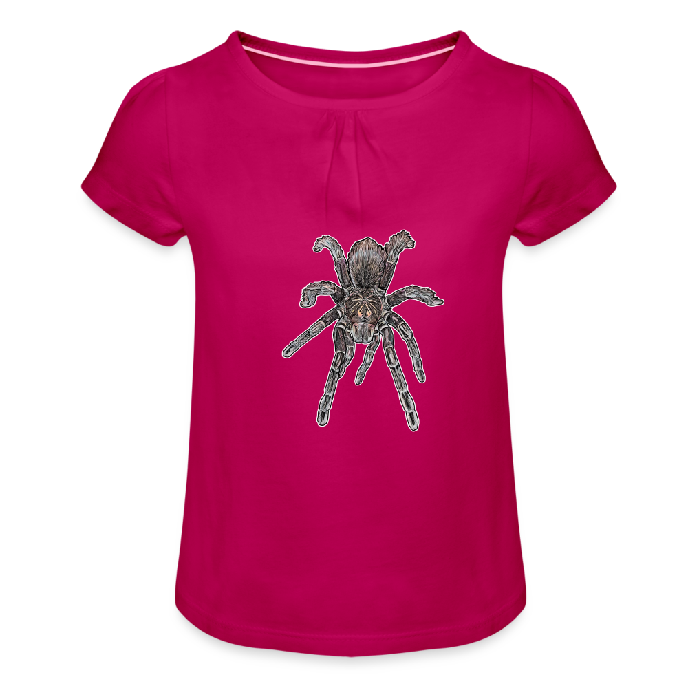 Mädchen-T-Shirt mit Raffungen Pamphobeteus sp Machala juvenile - Fuchsia