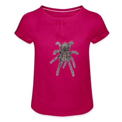 Mädchen-T-Shirt mit Raffungen Pamphobeteus sp Machala juvenile - Fuchsia
