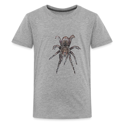 Teenager Basic T-Shirt Pamphobeteus sp Machala juvenile - Grau meliert