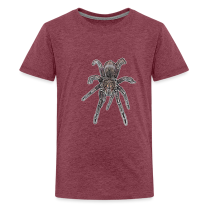 Teenager Basic T-Shirt Pamphobeteus sp Machala juvenile - Bordeauxrot meliert