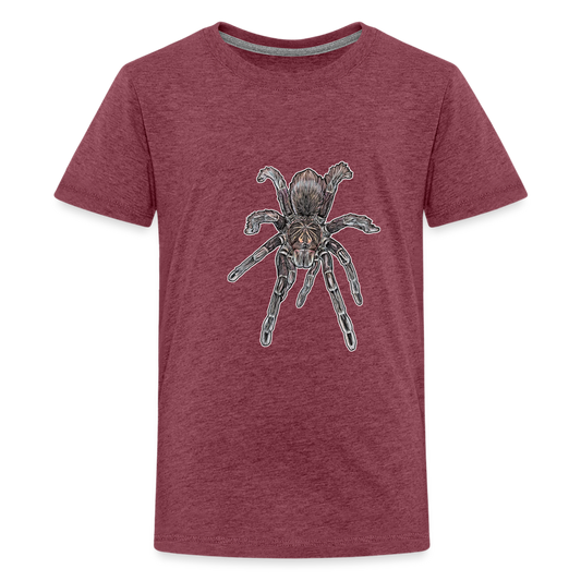 Teenager Basic T-Shirt Pamphobeteus sp Machala juvenile - Bordeauxrot meliert