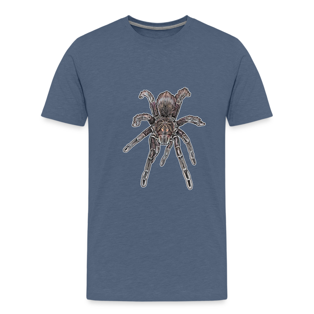 Teenager Basic T-Shirt Pamphobeteus sp Machala juvenile - Blau meliert