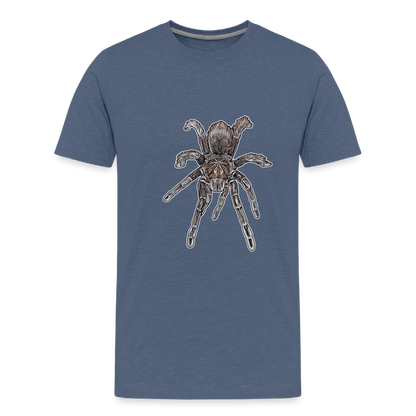 Teenager Basic T-Shirt Pamphobeteus sp Machala juvenile - Blau meliert