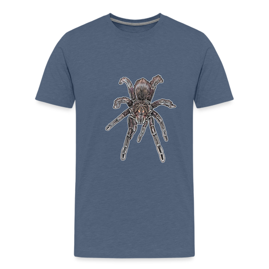 Teenager Basic T-Shirt Pamphobeteus sp Machala juvenile - Blau meliert