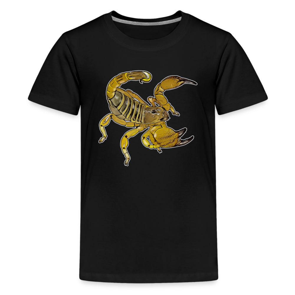 Teenager Basic T-Shirt Scorpio maurus palmatus - Schwarz