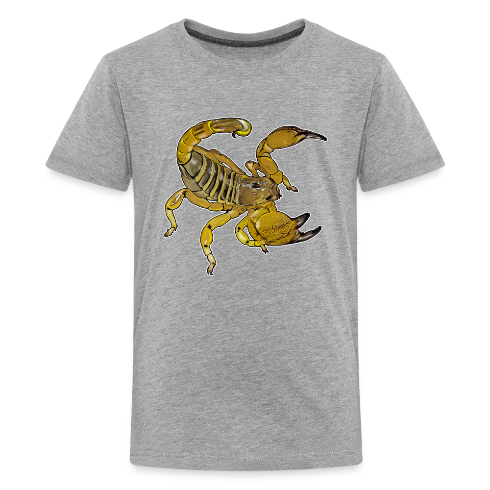 Teenager Basic T-Shirt Scorpio maurus palmatus - Grau meliert