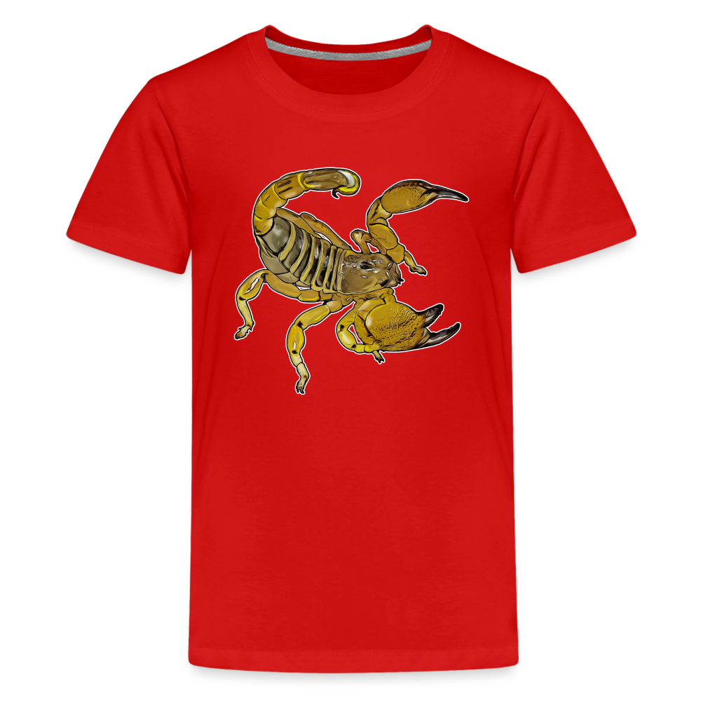 Teenager Basic T-Shirt Scorpio maurus palmatus - Rot