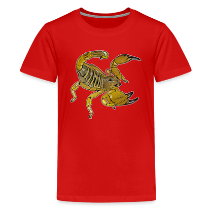 Teenager Basic T-Shirt Scorpio maurus palmatus - Rot
