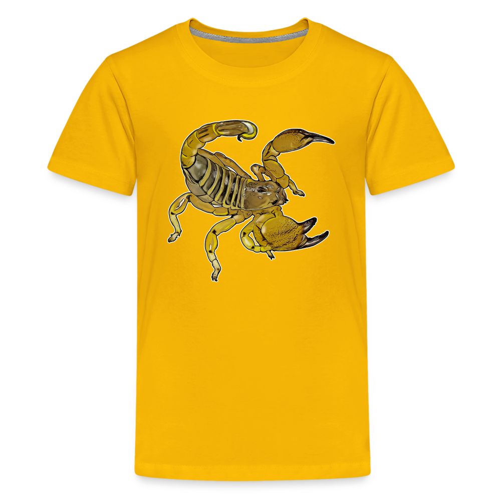 Teenager Basic T-Shirt Scorpio maurus palmatus - Sonnengelb
