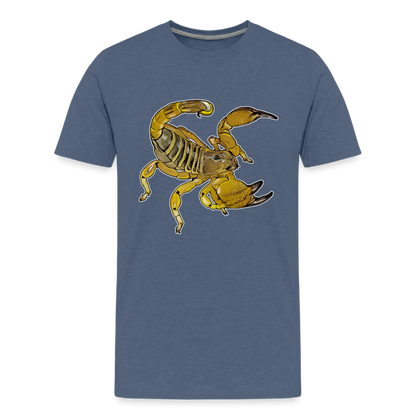 Teenager Basic T-Shirt Scorpio maurus palmatus - Blau meliert
