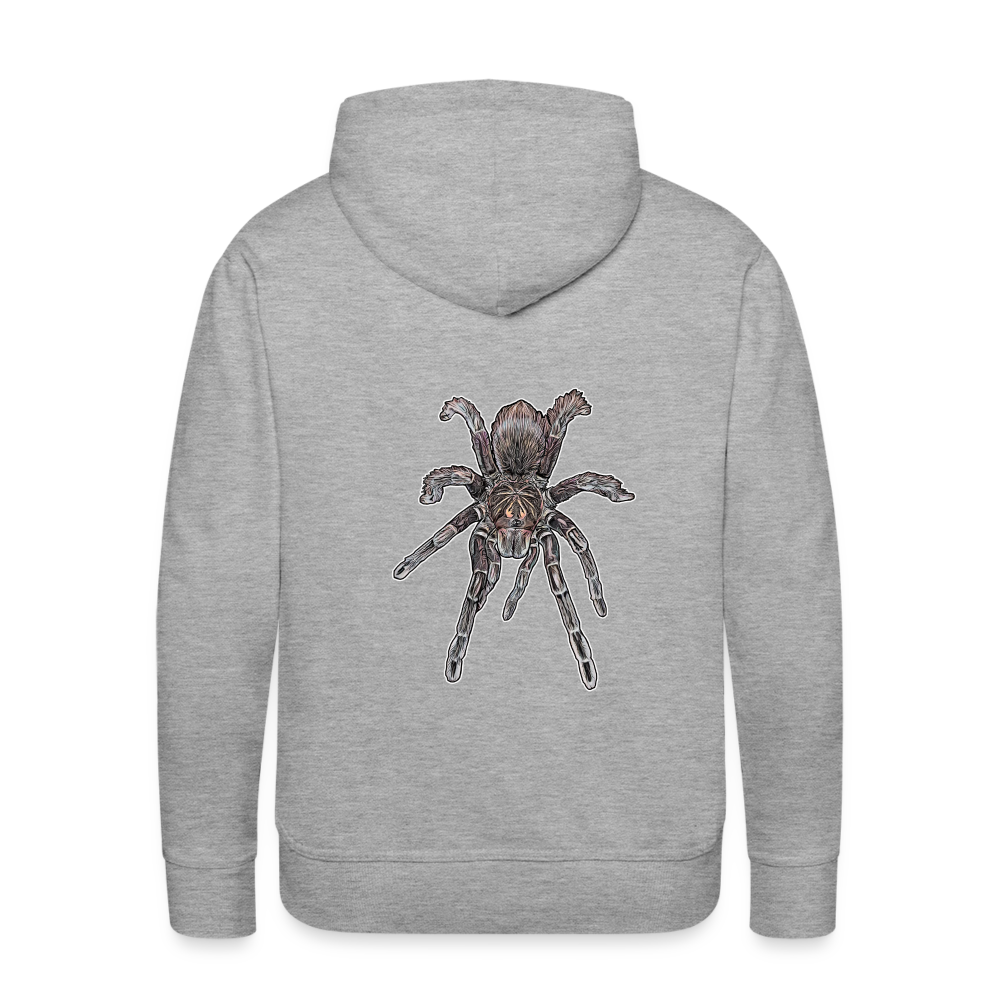 Männer Hoodie Pamphobeteus sp Machala juvenile - Grau meliert