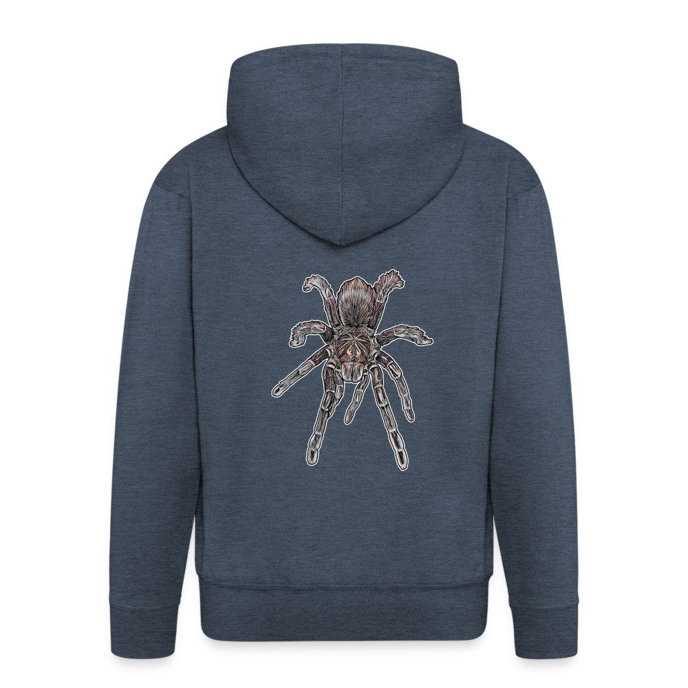 Männer Zip-Hoodie Pamphobeteus sp Machala juvenile - Jeansblau